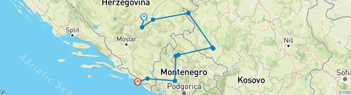 Imagen de un mapa que muestra la ruta del circuito