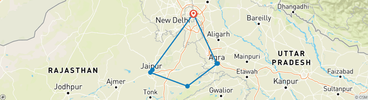 Imagen de un mapa que muestra la ruta del circuito