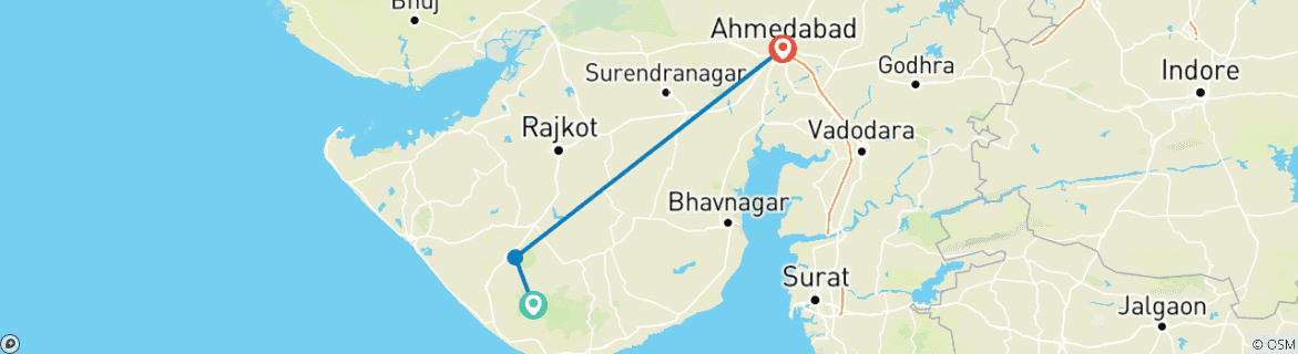 Carte du circuit Gujarat Pride - Statue de l'Unité 2N/3D