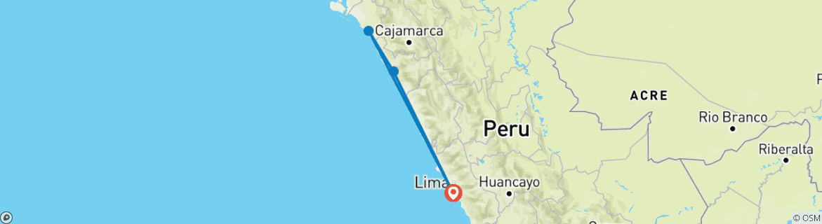 Imagen de un mapa que muestra la ruta del circuito