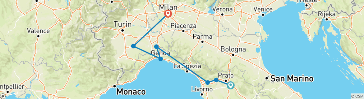 Imagen de un mapa que muestra la ruta del circuito