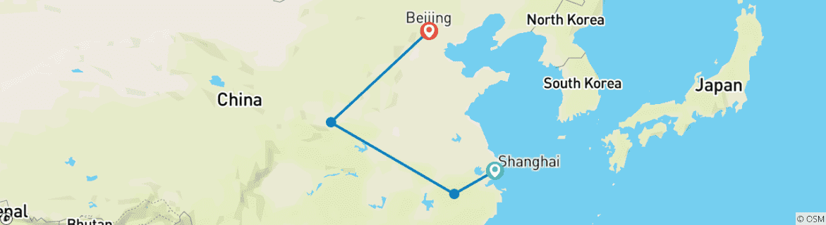 Image d'une carte montrant l'itinéraire du circuit