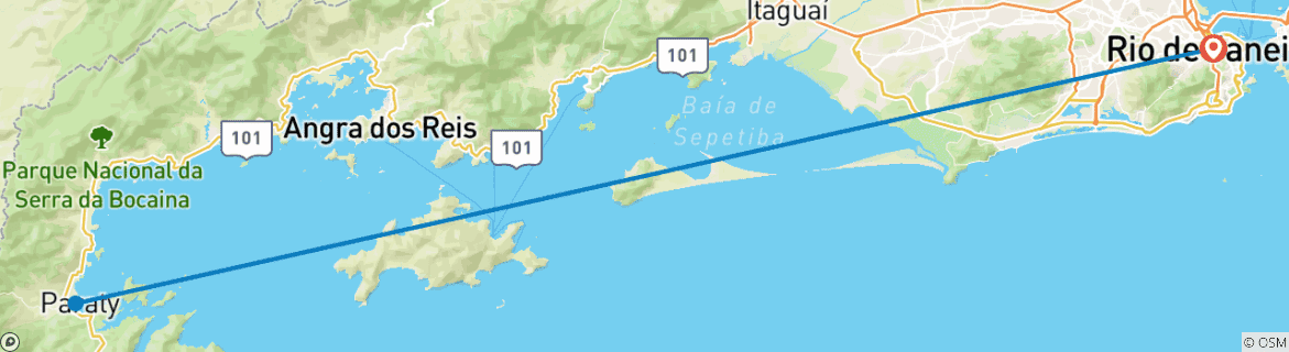 Image d'une carte montrant l'itinéraire du circuit