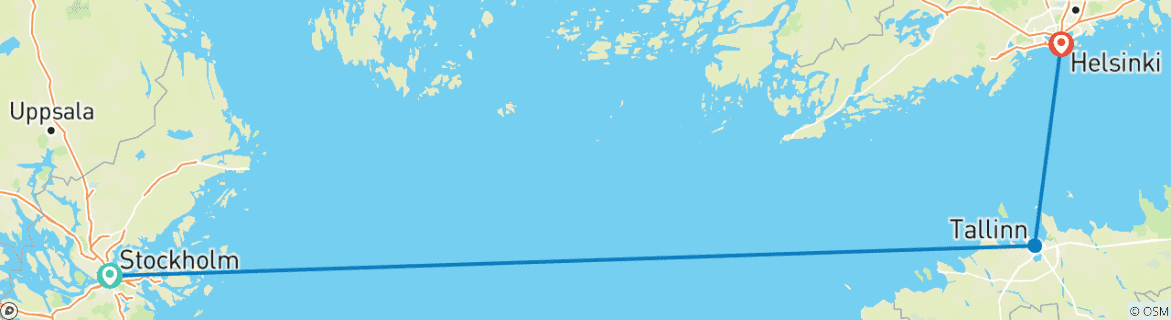 Foto van een kaart met de route van de rondreis