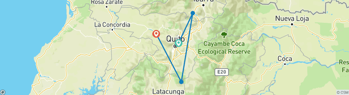 Imagen de un mapa que muestra la ruta del circuito