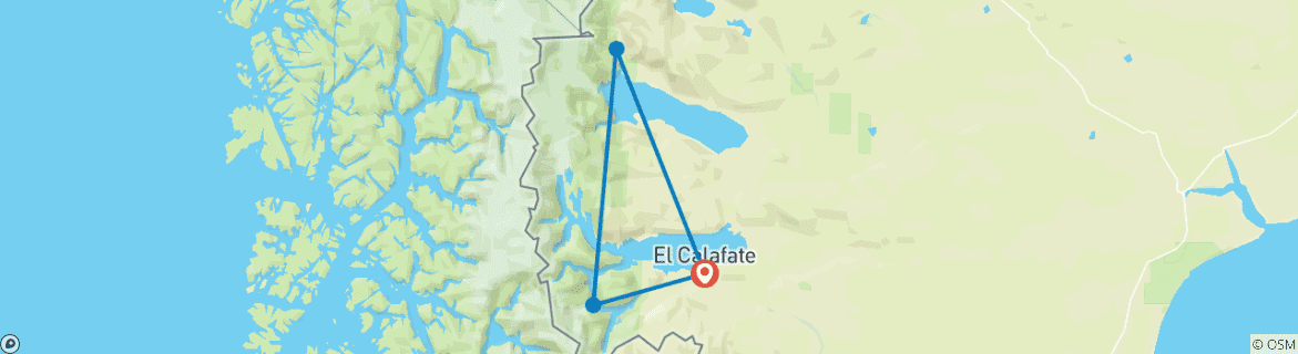 Image d'une carte montrant l'itinéraire du circuit