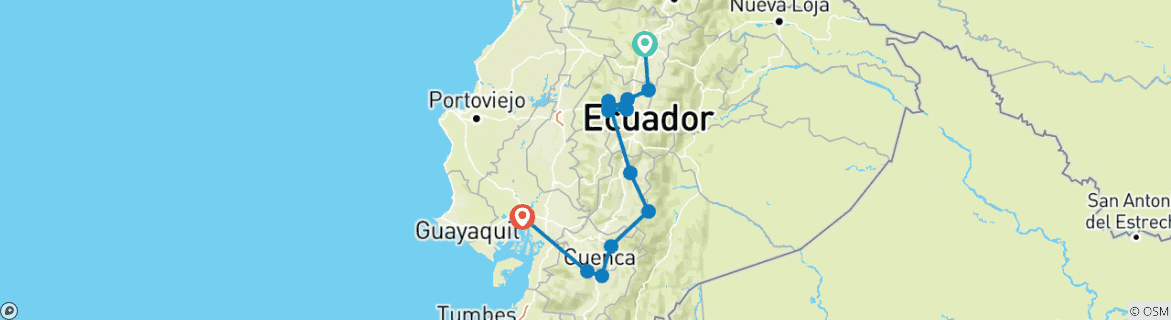 Imagen de un mapa que muestra la ruta del circuito