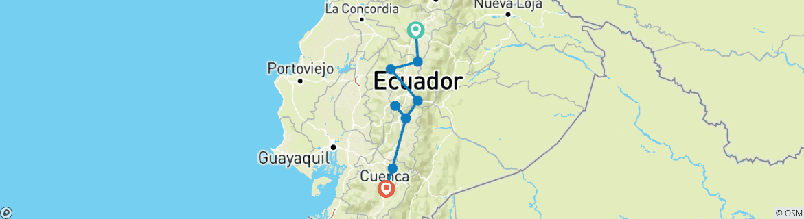 Imagen de un mapa que muestra la ruta del circuito