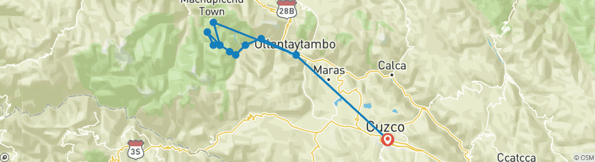 Imagen de un mapa que muestra la ruta del circuito