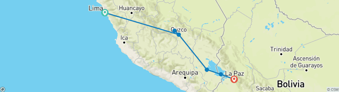 Imagen de un mapa que muestra la ruta del circuito