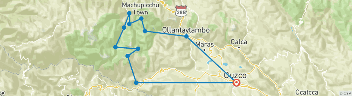 Imagen de un mapa que muestra la ruta del circuito