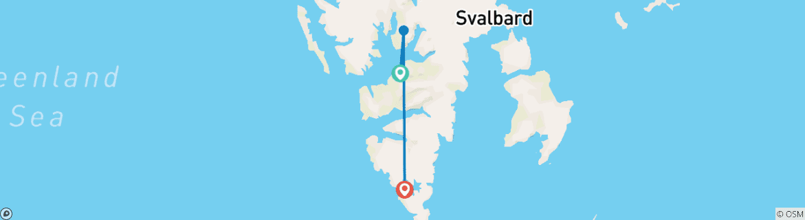 Foto van een kaart met de route van de rondreis