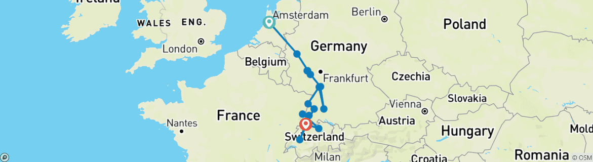 Imagen de un mapa que muestra la ruta del circuito