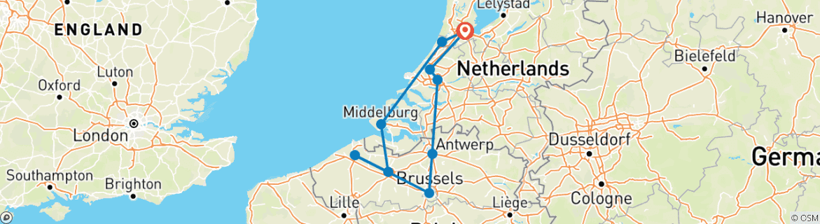 Imagen de un mapa que muestra la ruta del circuito