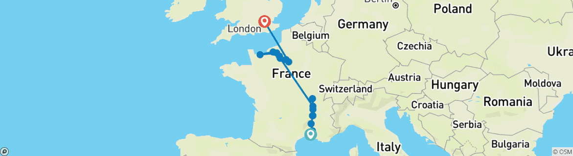 Imagen de un mapa que muestra la ruta del circuito
