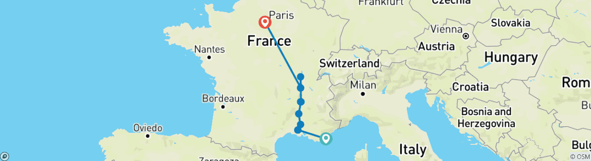 Imagen de un mapa que muestra la ruta del circuito