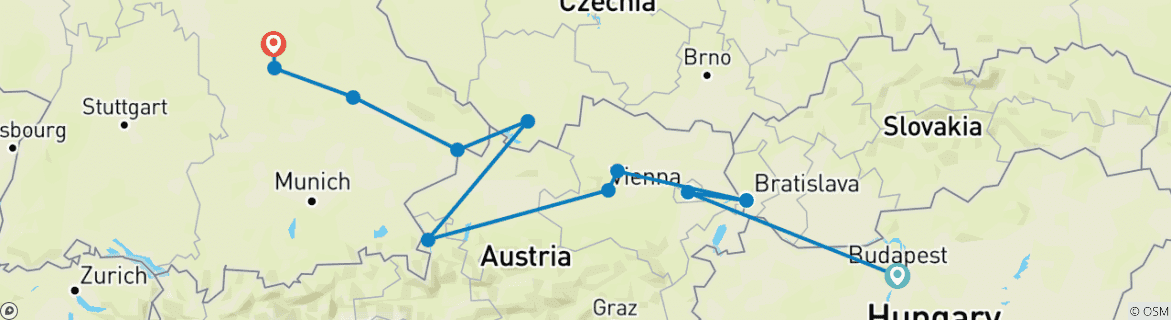 Imagen de un mapa que muestra la ruta del circuito