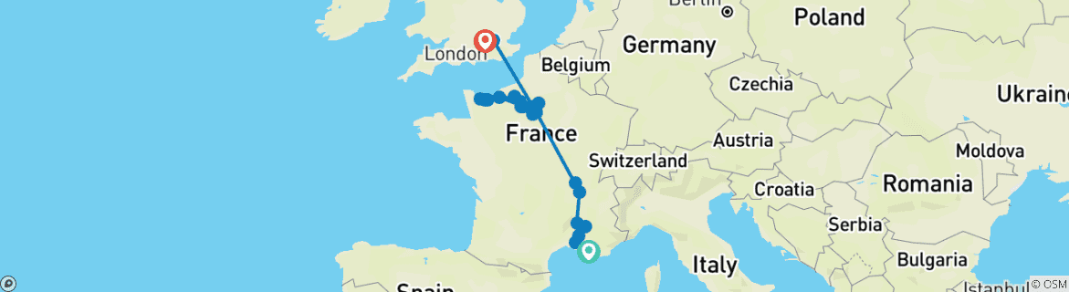 Imagen de un mapa que muestra la ruta del circuito