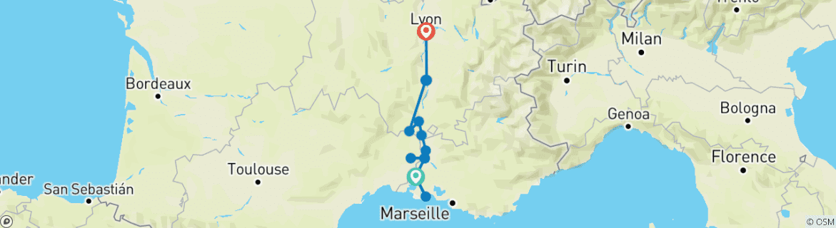 Imagen de un mapa que muestra la ruta del circuito
