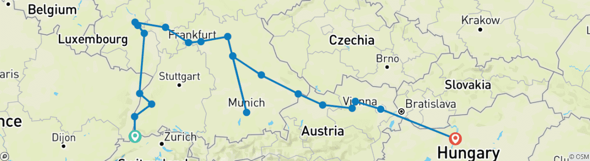 Imagen de un mapa que muestra la ruta del circuito