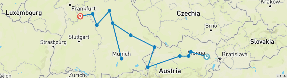 Imagen de un mapa que muestra la ruta del circuito
