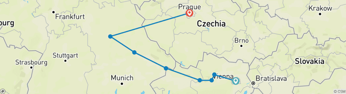 Imagen de un mapa que muestra la ruta del circuito