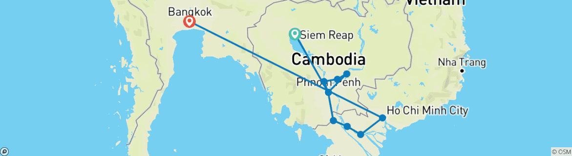 Imagen de un mapa que muestra la ruta del circuito