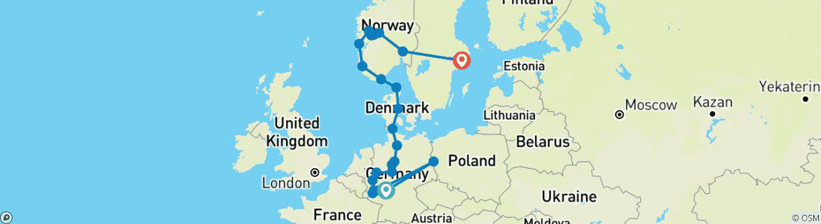 Imagen de un mapa que muestra la ruta del circuito
