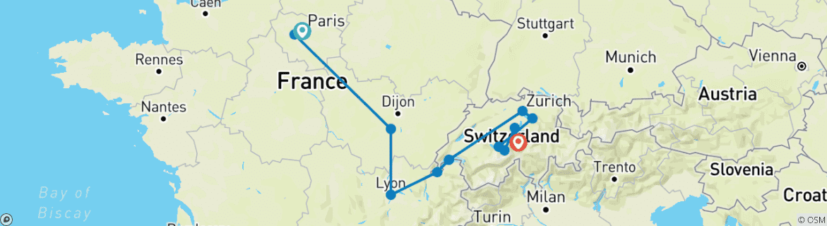 Imagen de un mapa que muestra la ruta del circuito