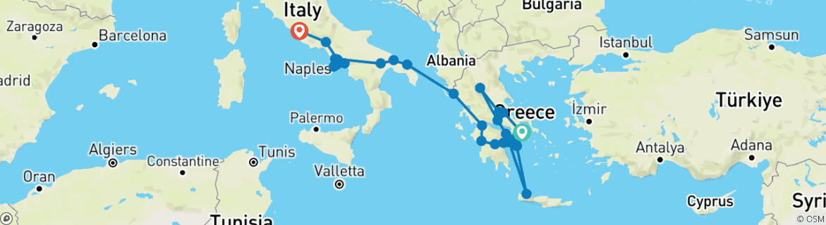 Imagen de un mapa que muestra la ruta del circuito