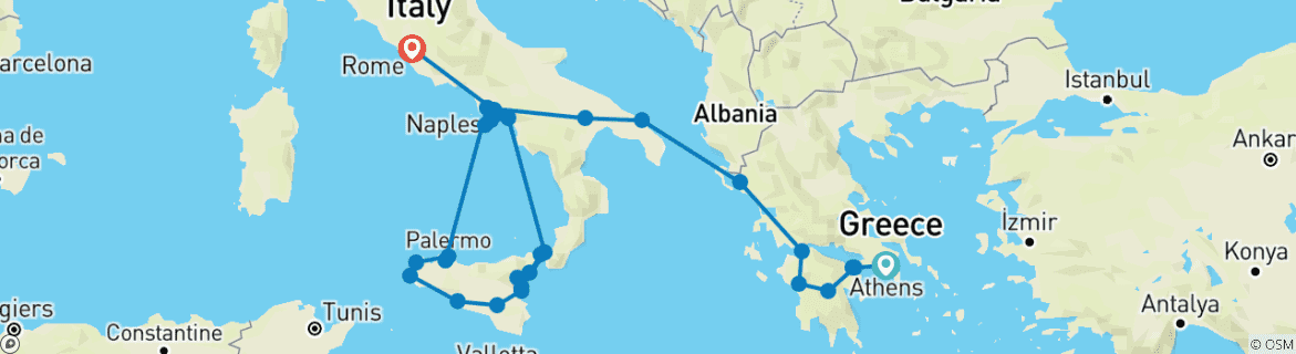 Imagen de un mapa que muestra la ruta del circuito