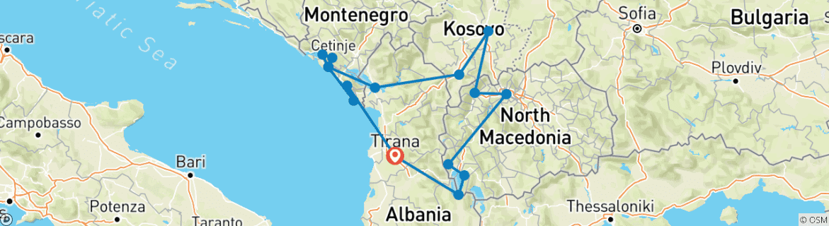 Imagen de un mapa que muestra la ruta del circuito