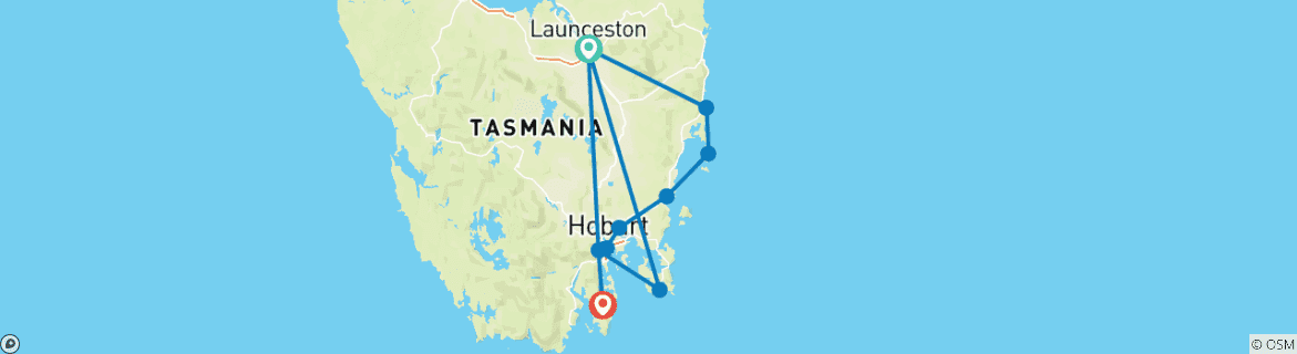 Image d'une carte montrant l'itinéraire du circuit