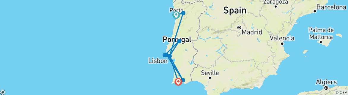 Carte du circuit Signature : Portugal et Açores