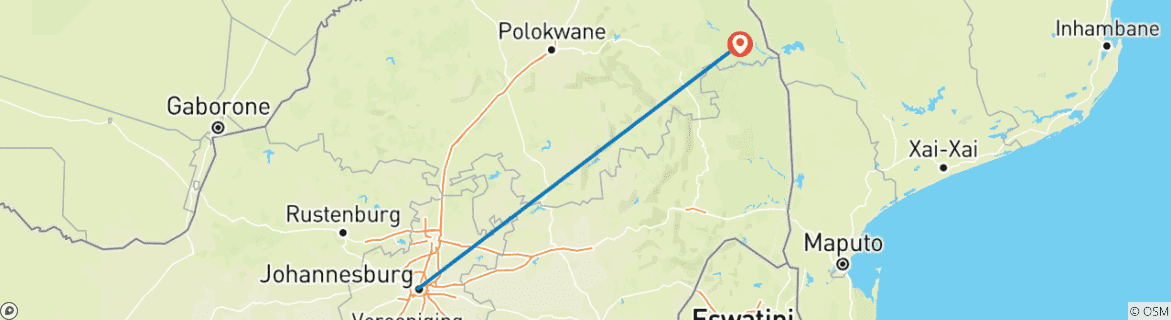 Image d'une carte montrant l'itinéraire du circuit