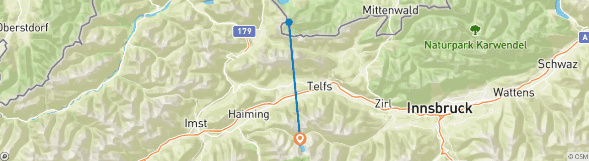 Foto van een kaart met de route van de rondreis