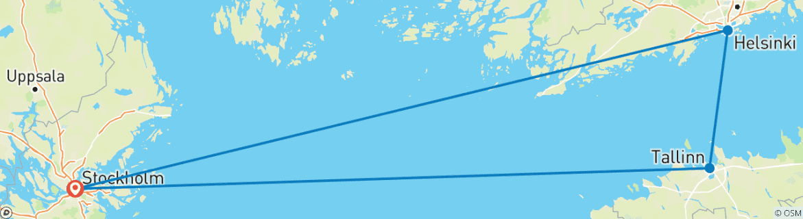Image d'une carte montrant l'itinéraire du circuit