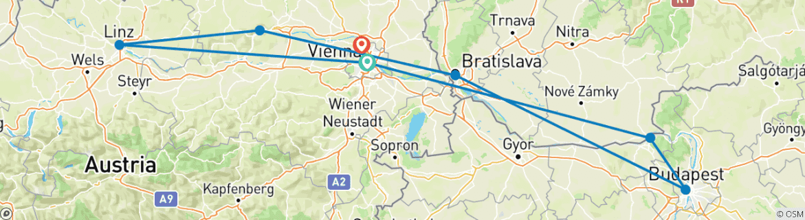 Imagen de un mapa que muestra la ruta del circuito