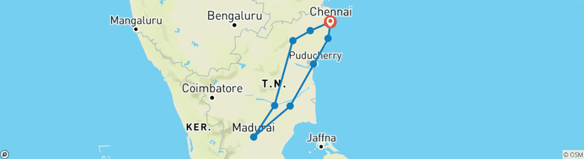 Imagen de un mapa que muestra la ruta del circuito