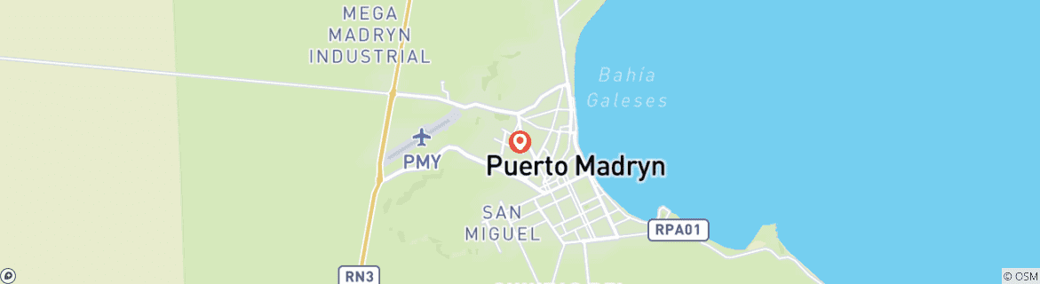 Carte du circuit Merveille naturelle de Puerto Madryn