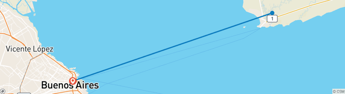 Image d'une carte montrant l'itinéraire du circuit