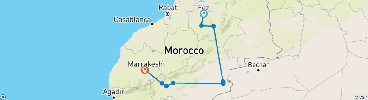 Imagen de un mapa que muestra la ruta del circuito