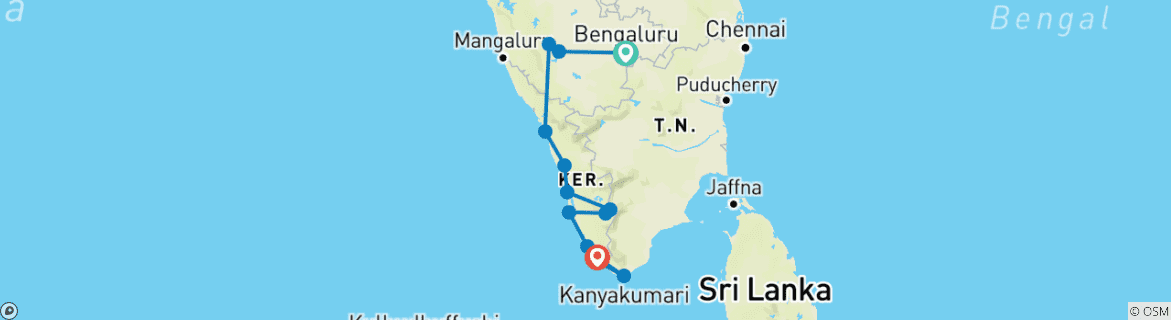 Imagen de un mapa que muestra la ruta del circuito