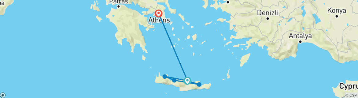 Carte du circuit DÉCOUVRIR LA CRÈTE