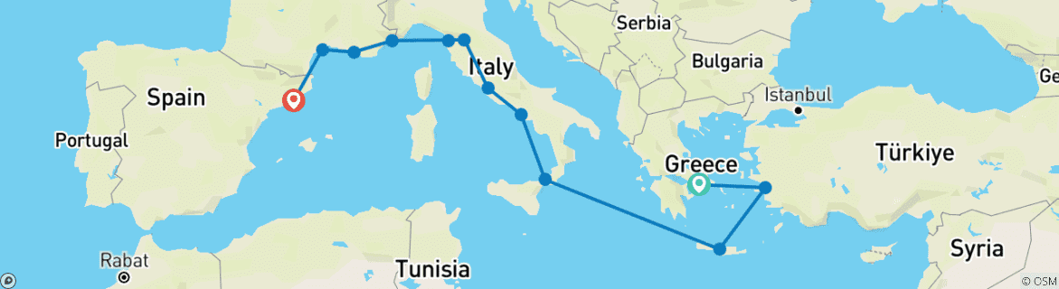 Imagen de un mapa que muestra la ruta del circuito