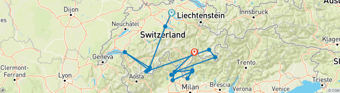 Imagen de un mapa que muestra la ruta del circuito