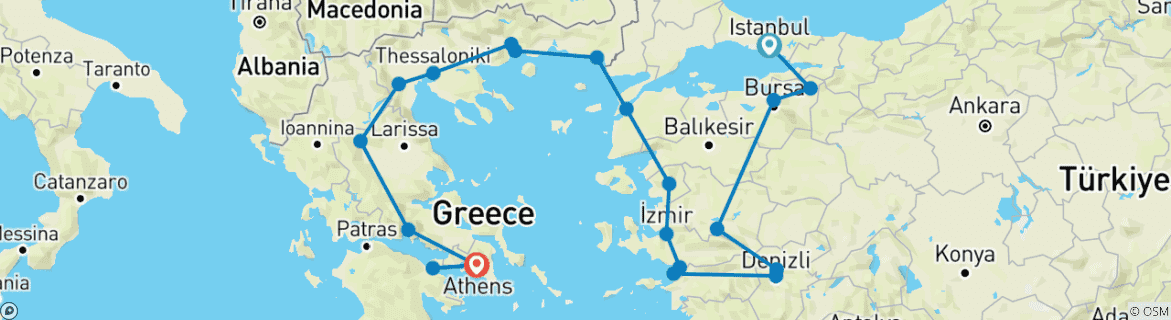 Imagen de un mapa que muestra la ruta del circuito