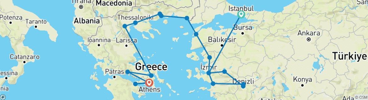 Imagen de un mapa que muestra la ruta del circuito