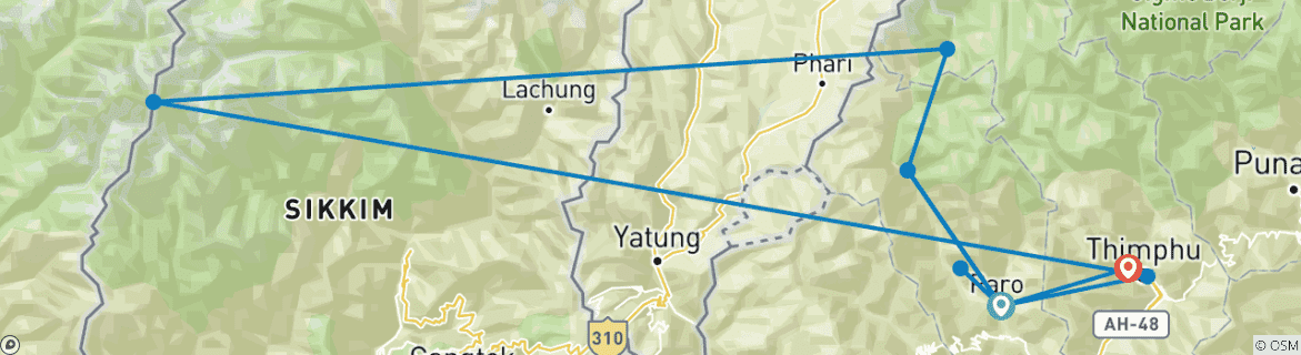 Imagen de un mapa que muestra la ruta del circuito