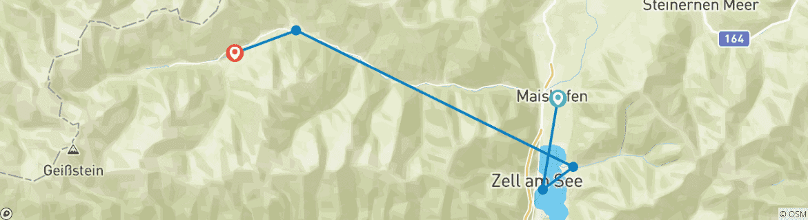 Carte du circuit Randonnée panoramique dans la charmante région du Pinzgau